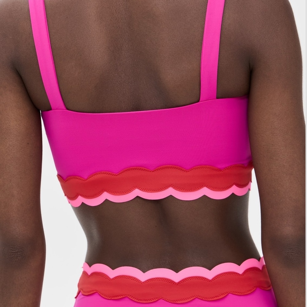 Beach Riot Marin - Vibrant Pink Bikini with Red Accents - Picture 5 of 6